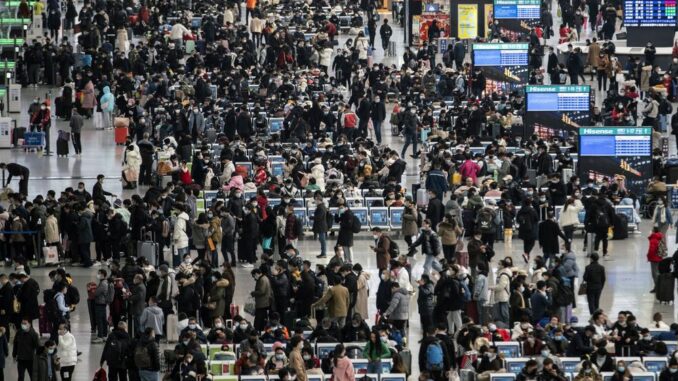 Travelers at the Hongqiao Railway Station ahead of Lunar New Year in Shanghai - Energy News Beat