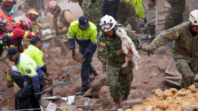 Photos: Aftermath of the deadly landslide in Ecuador