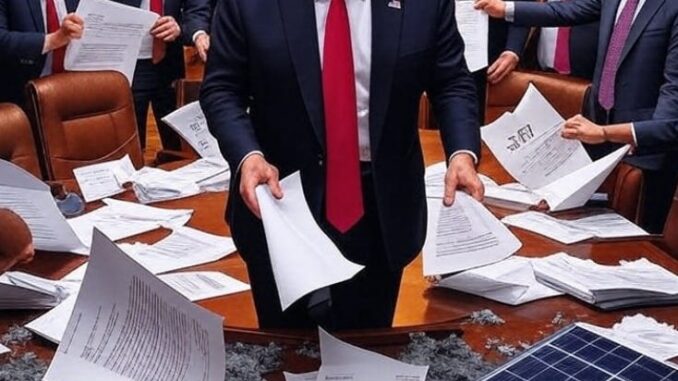 President Trump trying to kill the green new scam