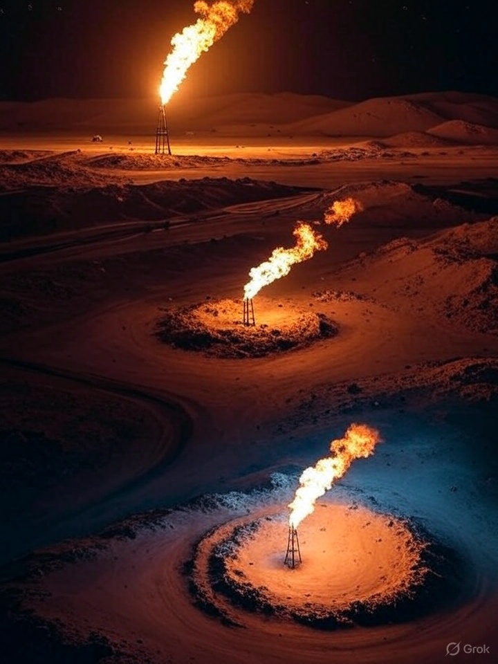Global Flaring Surges- A Stark Contrast with U.S. Progress Created by Grok on X