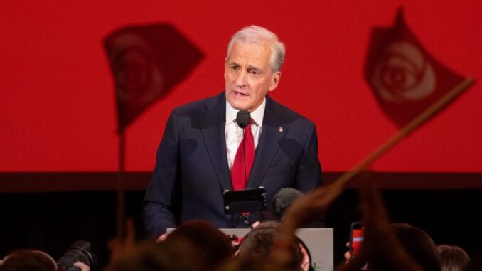 Jonas Gahr Støre, the Norwegian prime minister, must govern with ad-hoc support from smaller parties Credit Carl Court Getty Images
