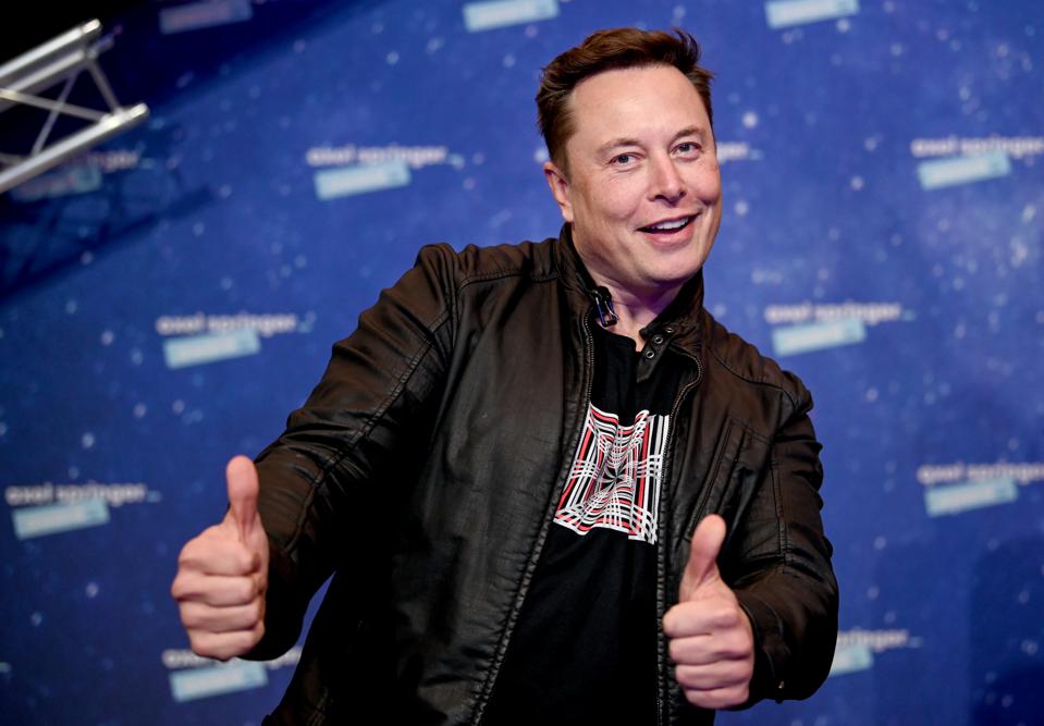 Tesla CEO Elton Musk arrives for the Axel Springer Awards on December 1 2020 in Berlin -