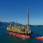 The Carioca floating production storage and offloading vessel on its way to the Sepia offshore field.