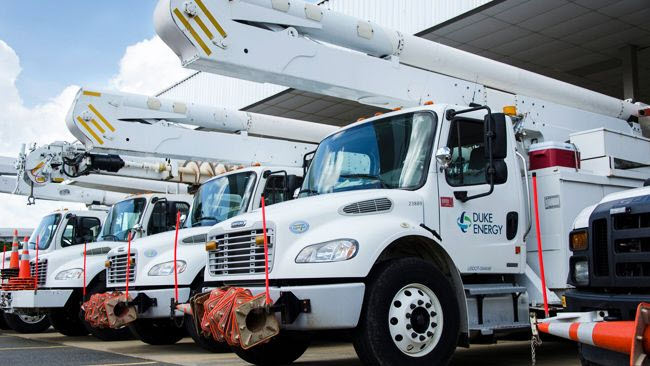 Duke Energy - Trucks ready for storm repair - ENB