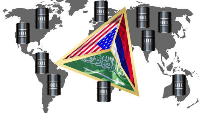 The concept of the Golden Triangle of the effects of world oil production: Saudi Arabia, Russia and the USA