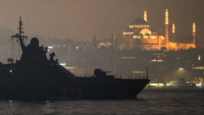 Warship in the Black Sea