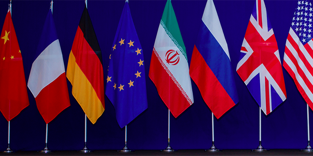 P5 + 1 and Iranian flags