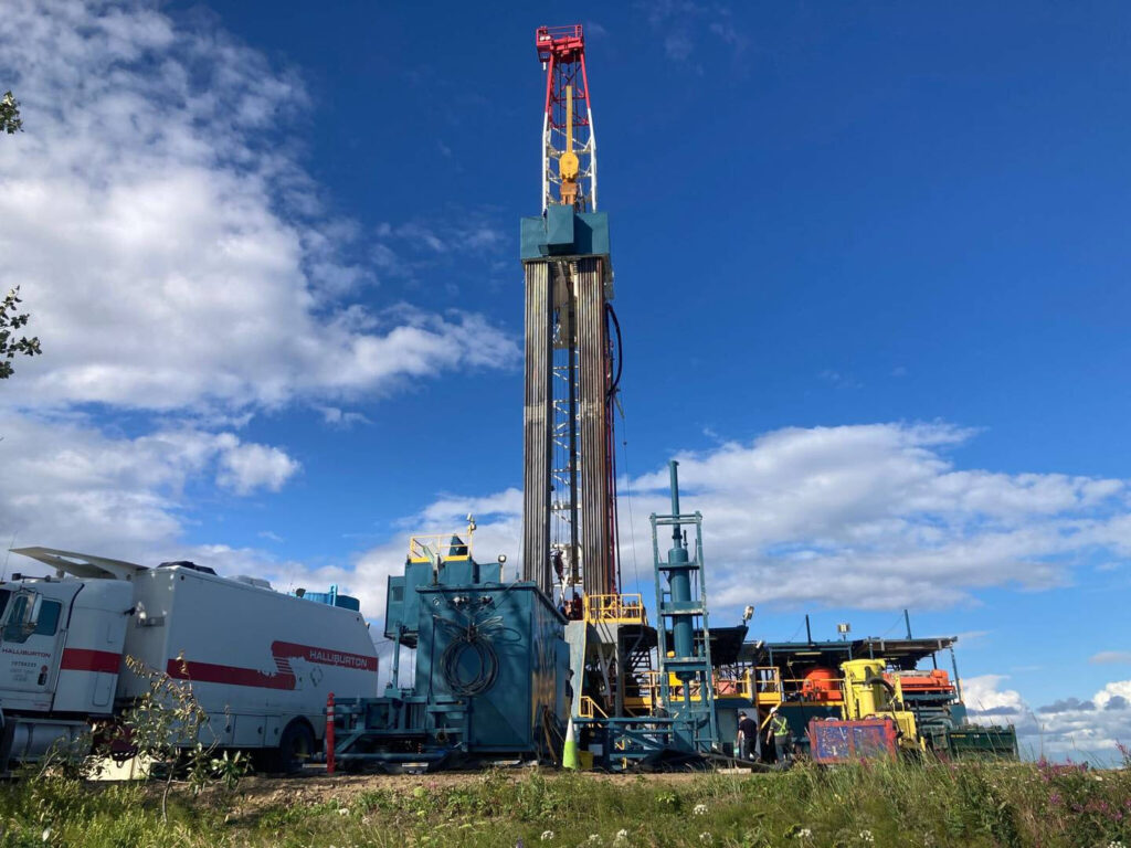 A Hilcorp rig in action in July at the company Ivan River pad - Cook Inlet