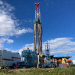 A Hilcorp rig in action in July at the company Ivan River pad - Cook Inlet