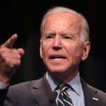 Biden pointing a finger on Earth Day
