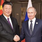 China's President Xi Jinping with Russia's President Vladimir Putin