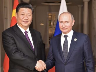 China's President Xi Jinping with Russia's President Vladimir Putin