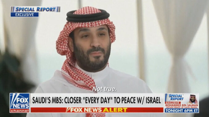 Prince Mohammed bin Salman says Saudi Arabia closer to establishing Israel relations
