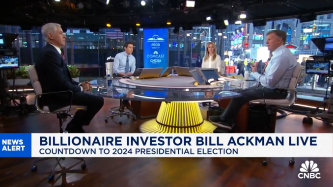 Bill Ackman on Squawk Box has a fantastic interview and perspective on our election. Bill Ackman