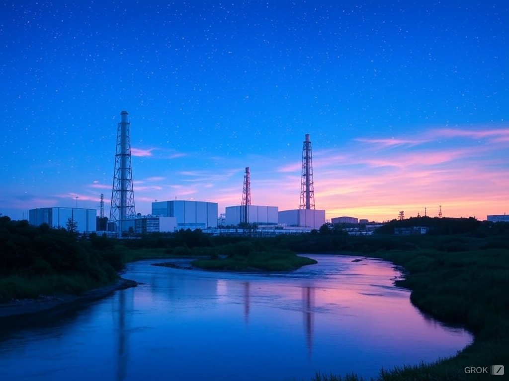 Fukushima Power plant in Japan created by Grok on X