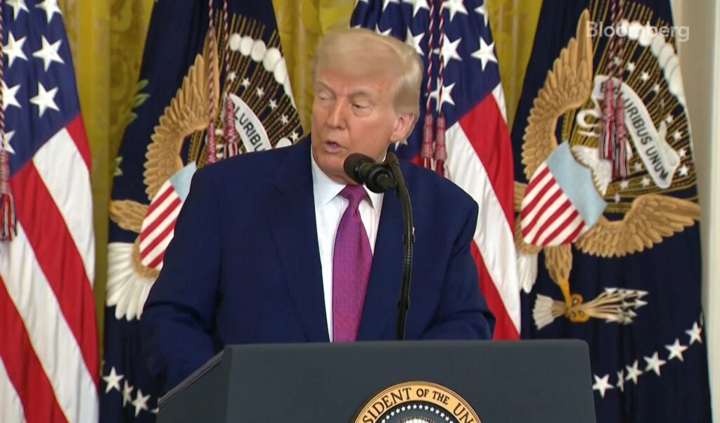 Presient Trump talking about EV - source Bloomberg
