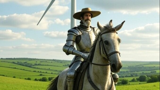 the UKs Green Energy Policies meet Don Quixoe - Created by Grok on X the UKs Green Energy Policies meet Don Quixoe - Created by Grok on X
