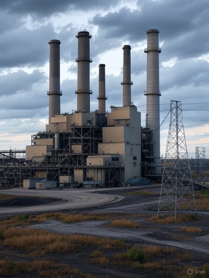 J.H. Campbell Coal Plant created by Grok on X