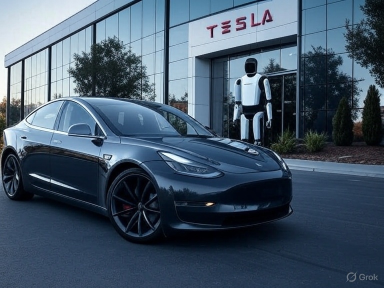 Tesla robtics, AI Data Center, and EV created by Grok on X