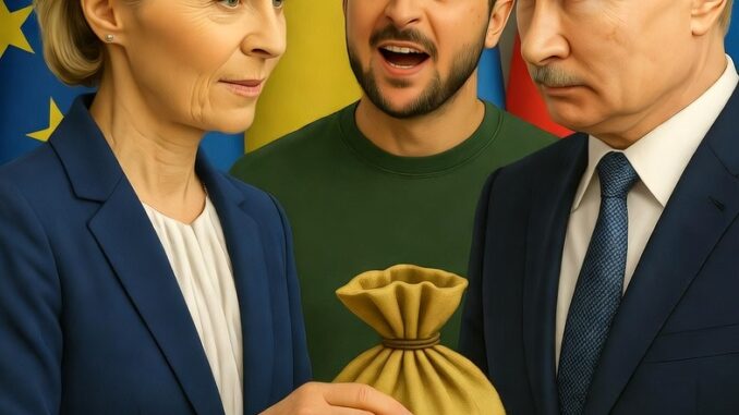 Zelensky and the EU taking money from Russian Frozen Assets - Created By Grok on X