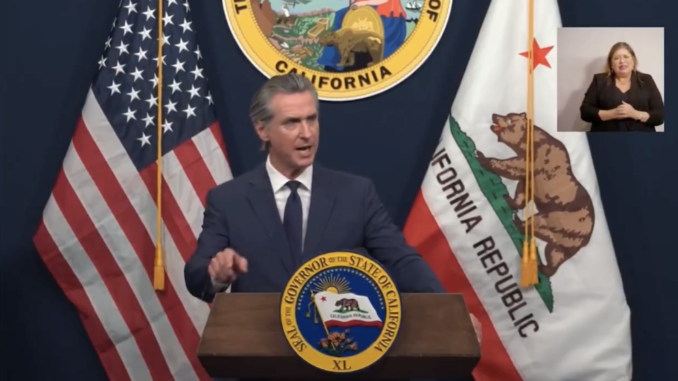 Gov. Gavin Newsom unveils his 2025-2026 revised budget on 5/14/25 (Photo: California Governor Gavin Newsom