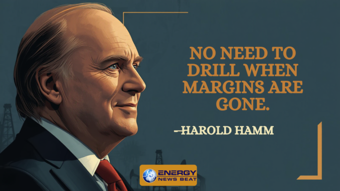 No need to drill when margins are gone - Harold Hamm - Energy News Beat