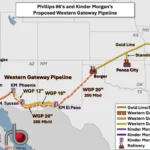 Phillips 66’s and Kinder Morgan’s Proposed Western Gateway Pipeline. Source: RBN
