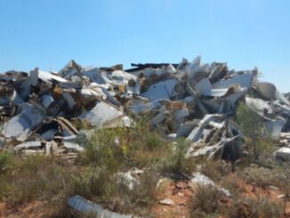 Pile of Shredded Wind Turbines Abandoned at Facility No. 1 | Image by Texas AG Office/legal petition