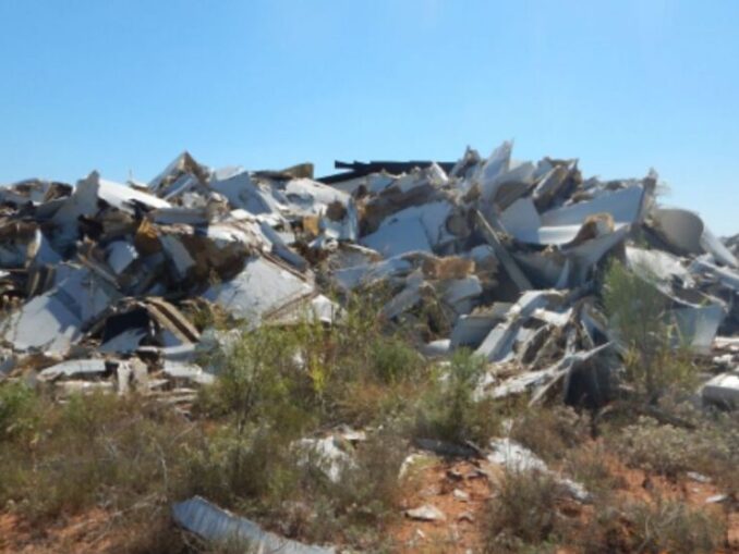 Pile of Shredded Wind Turbines Abandoned at Facility No. 1 | Image by Texas AG Office/legal petition